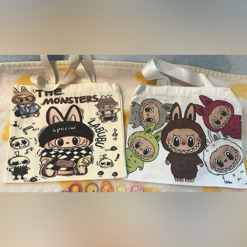 Add-On Only: Mini Monster Character Tote Bag | Cute Canvas Bag
